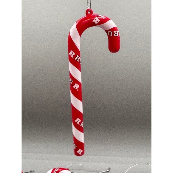 Rutgers University College Set of 6 Candycane Ornaments - Picture 2 of 3
